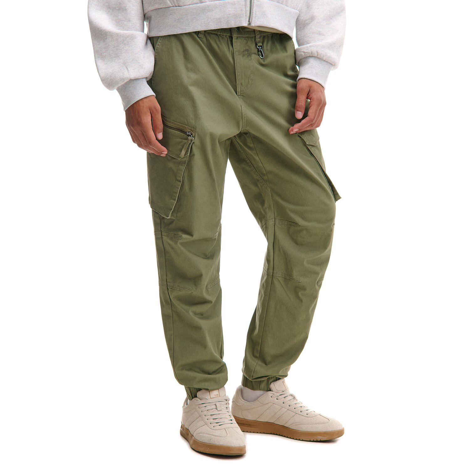 Cropp Joggeri cu buzunare cargo - verde-oliv
