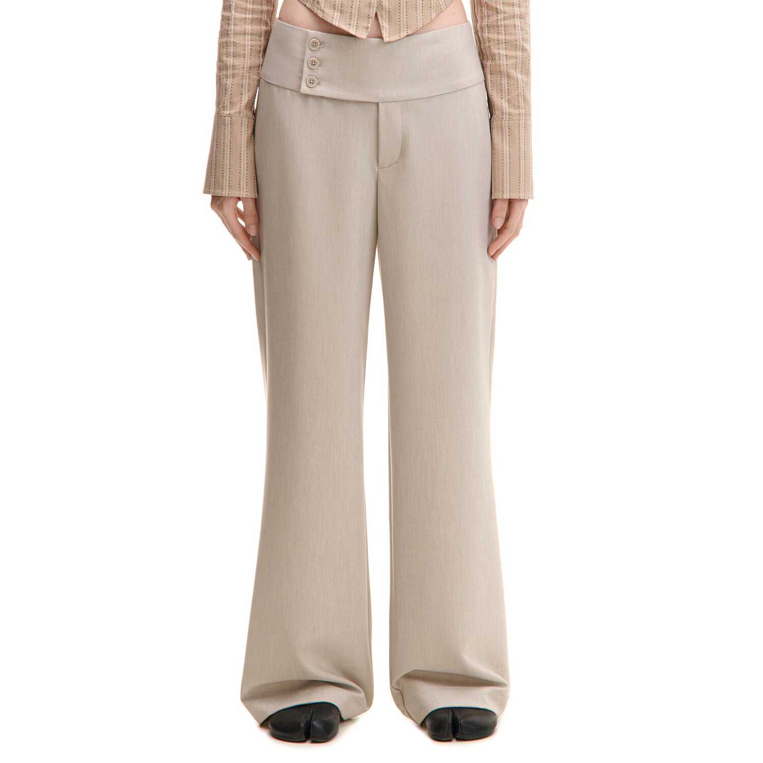 Cropp Pantaloni cu croi larg - bej