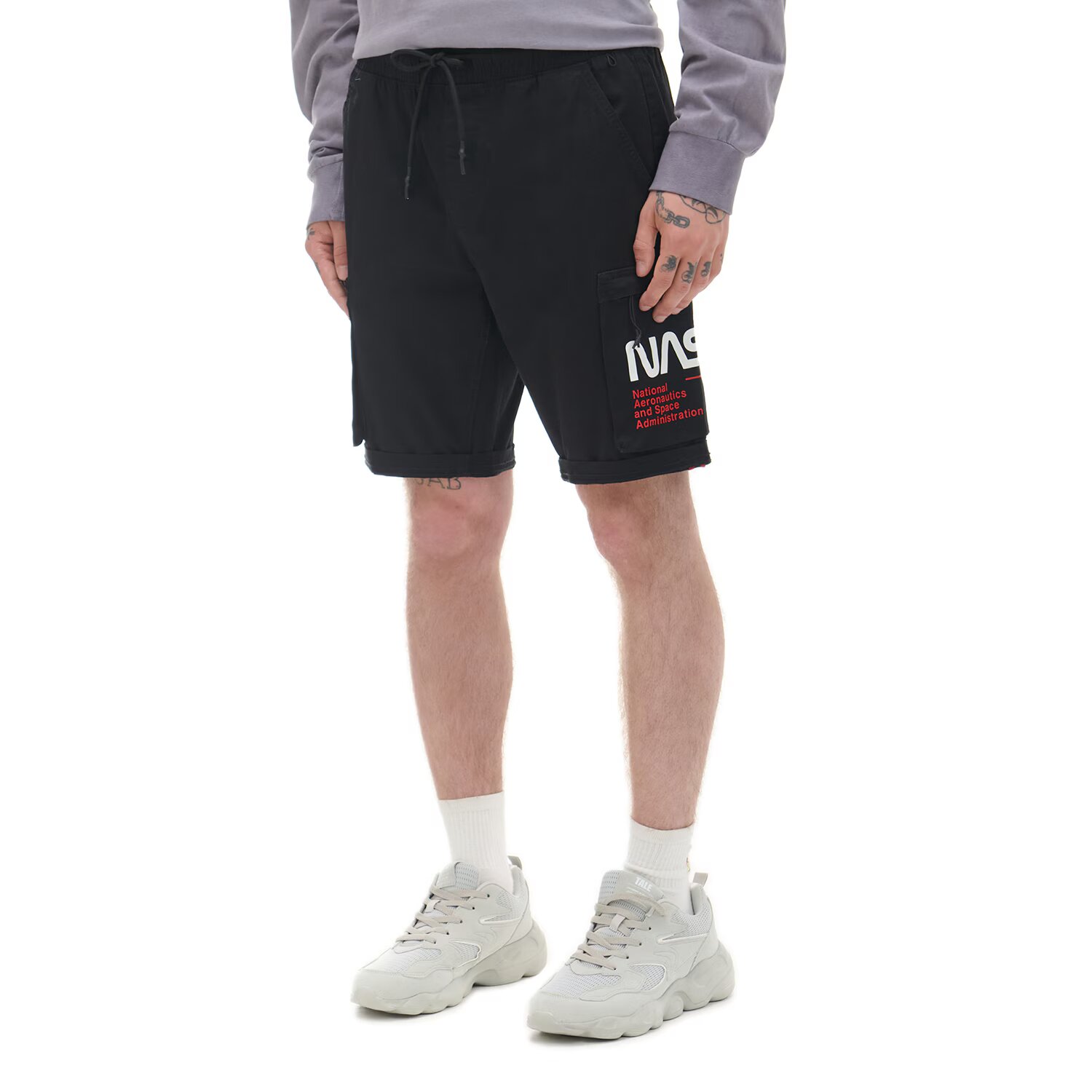 Cropp Pantaloni scurți NASA - negru