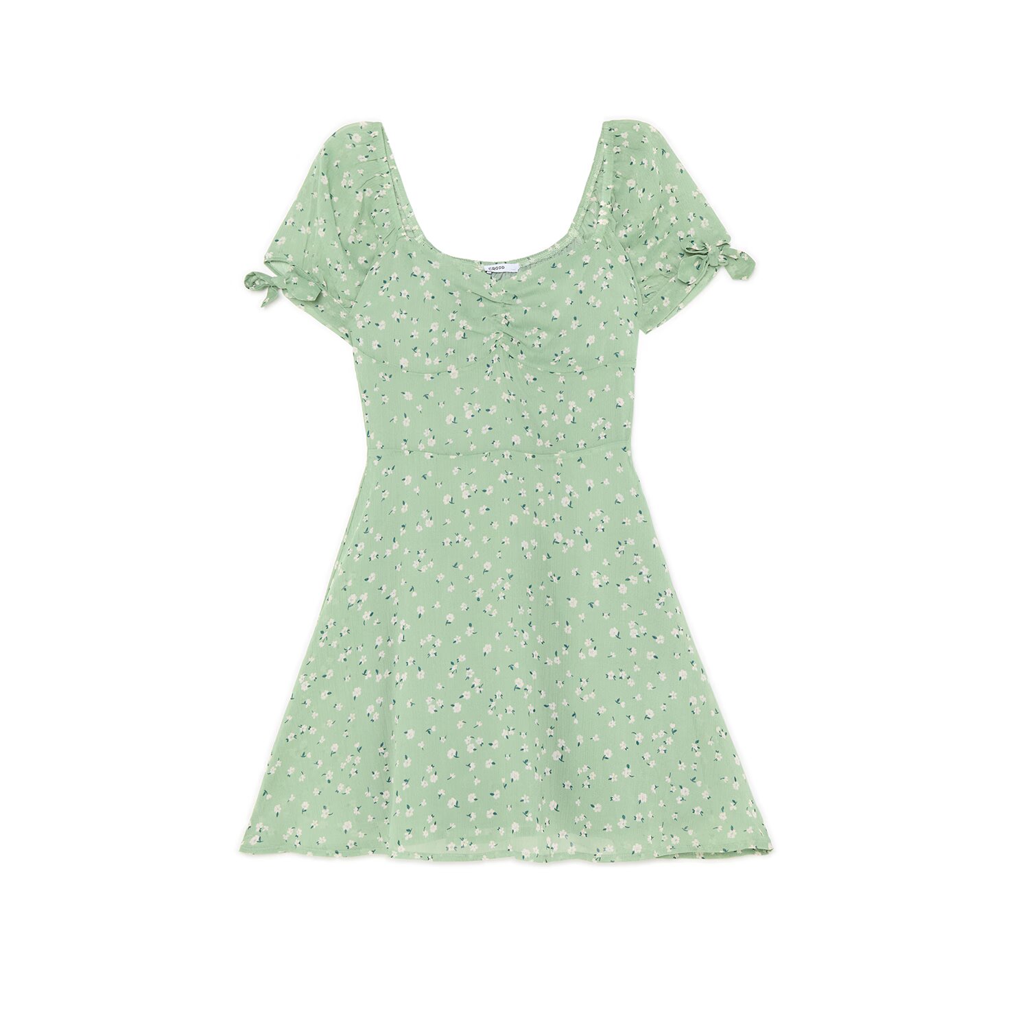 Cropp Rochie mini cu imprimeu floral - acvamarin