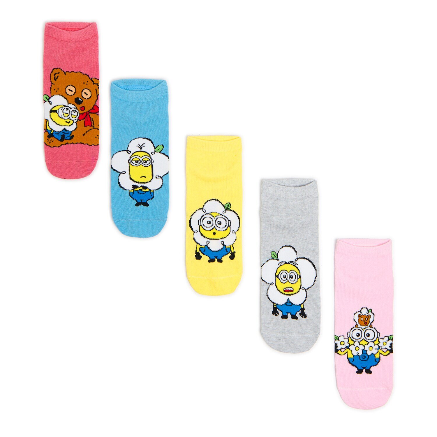 Cropp Set de 5 perechi de șosete Minions - multicolor