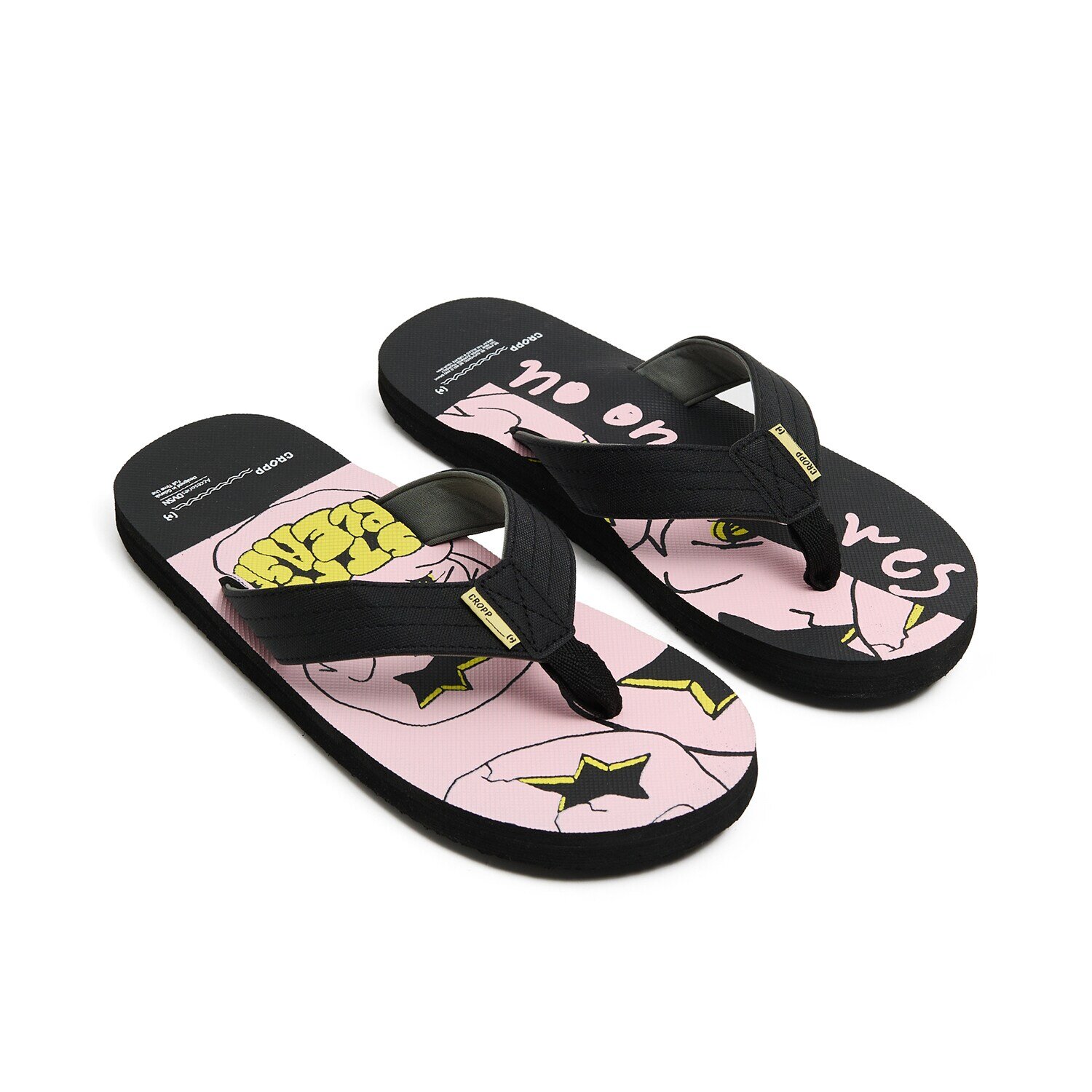 Cropp Șlapi cu imprimeu - roz-pastel