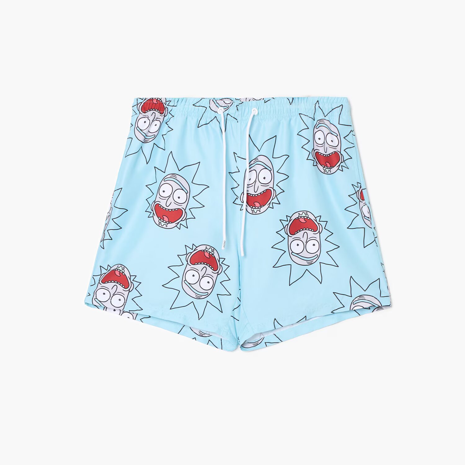 Cropp Șort de baie cu imprimeu integral Rick and Morty - albastru-deschis