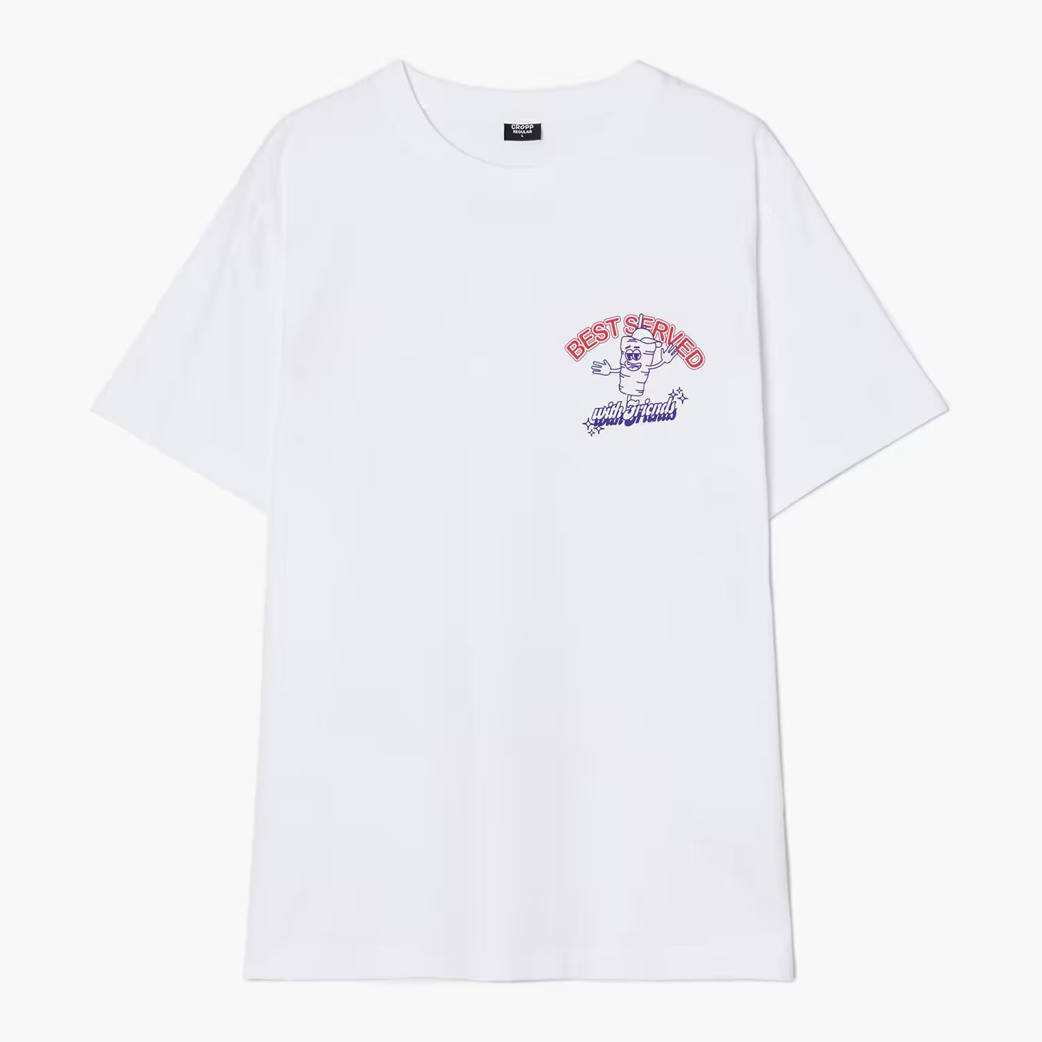 Cropp Tricou albă cu imprimeu - alb