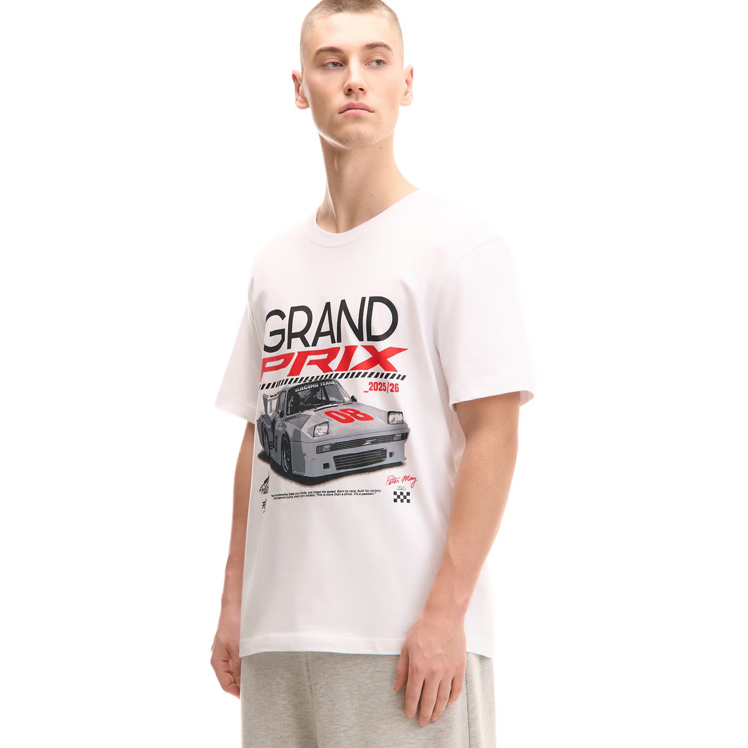 Cropp Tricou albă cu imprimeu - alb