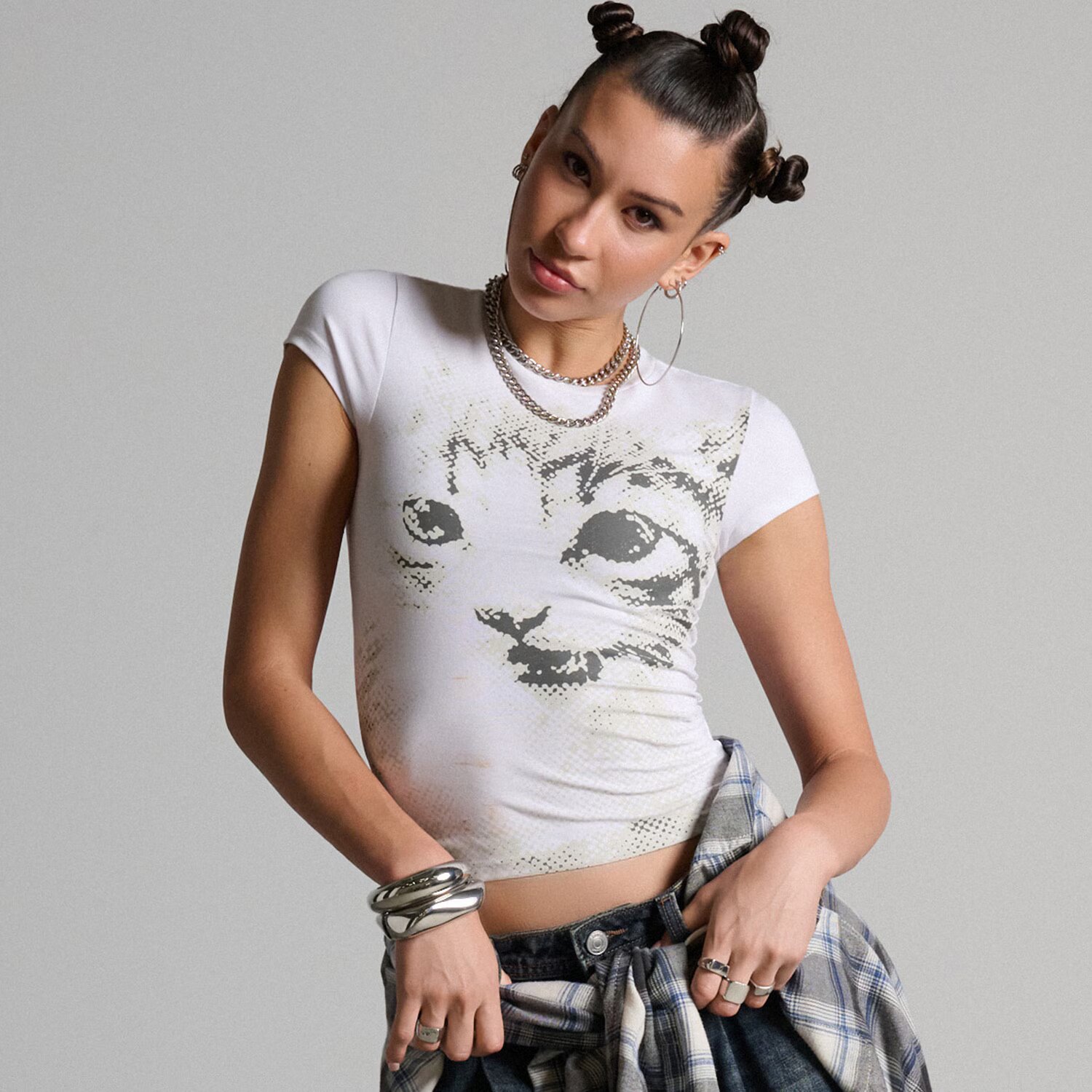 Cropp Tricou albă cu imprimeu - alta