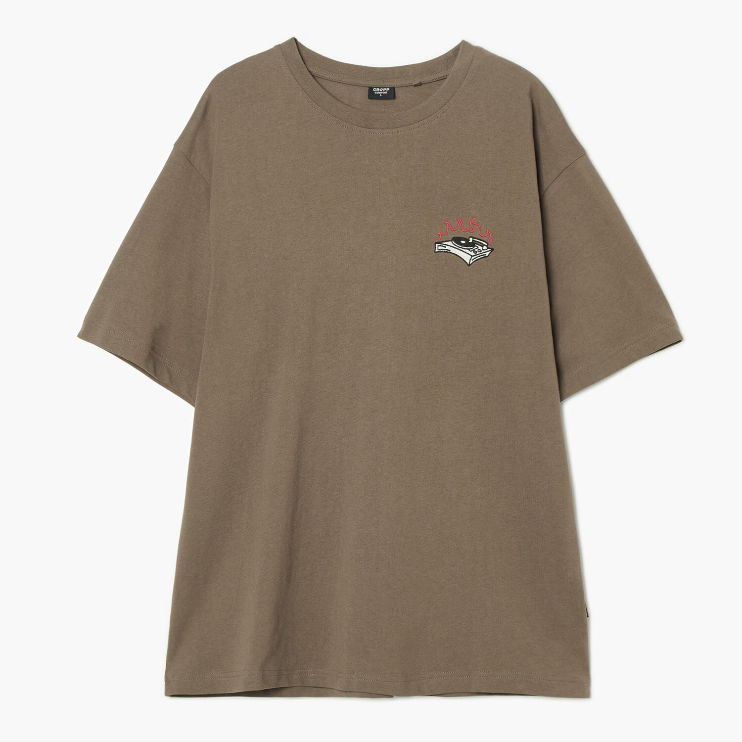 Cropp Tricou cu detaliu brodat - maro
