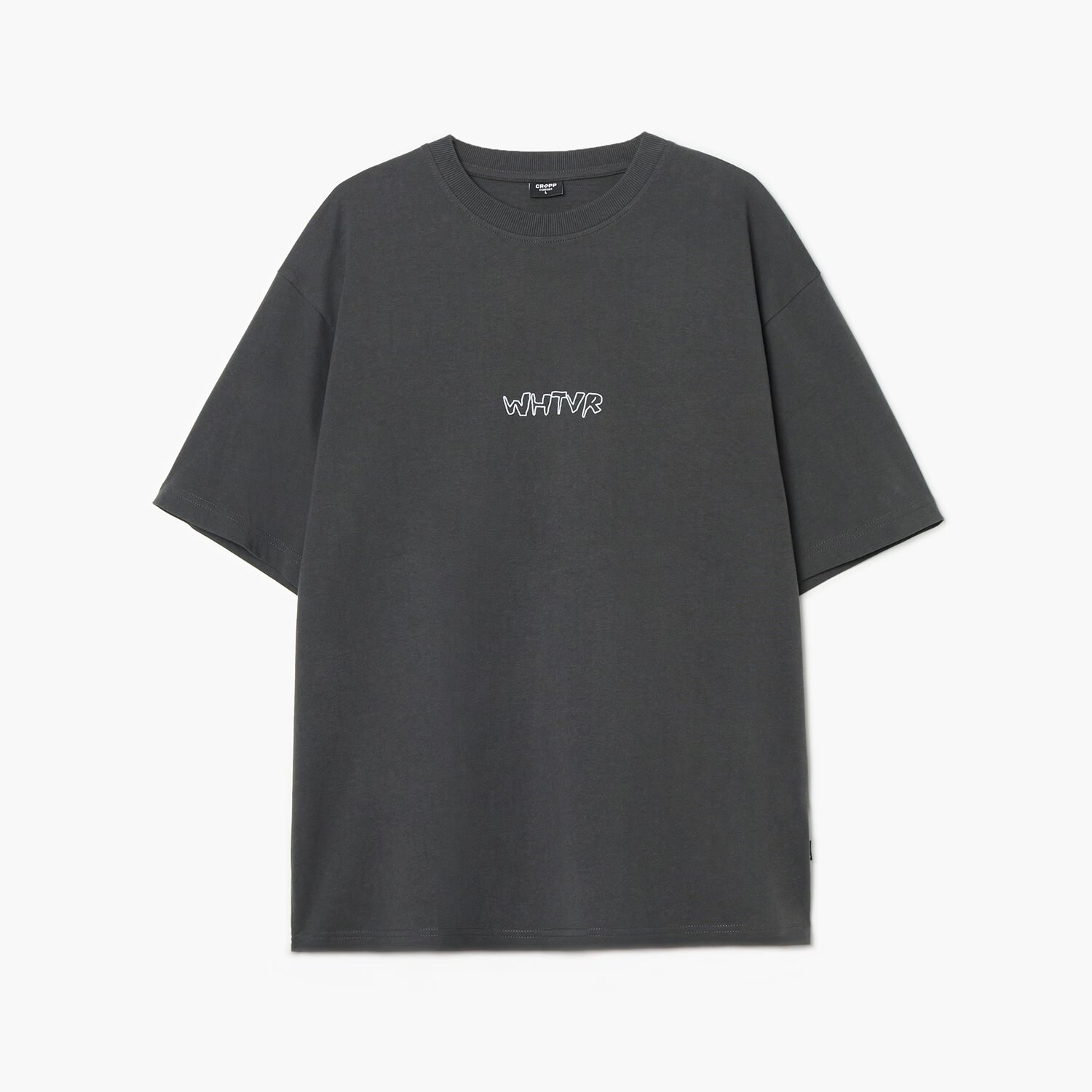 Cropp Tricou cu detaliu brodat - negru-antracit