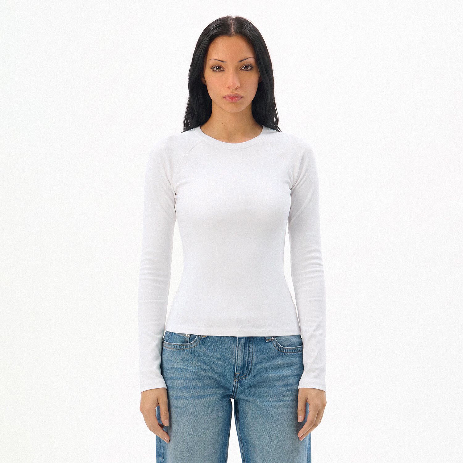 Cropp Tricou cu mânecă lungă - alb