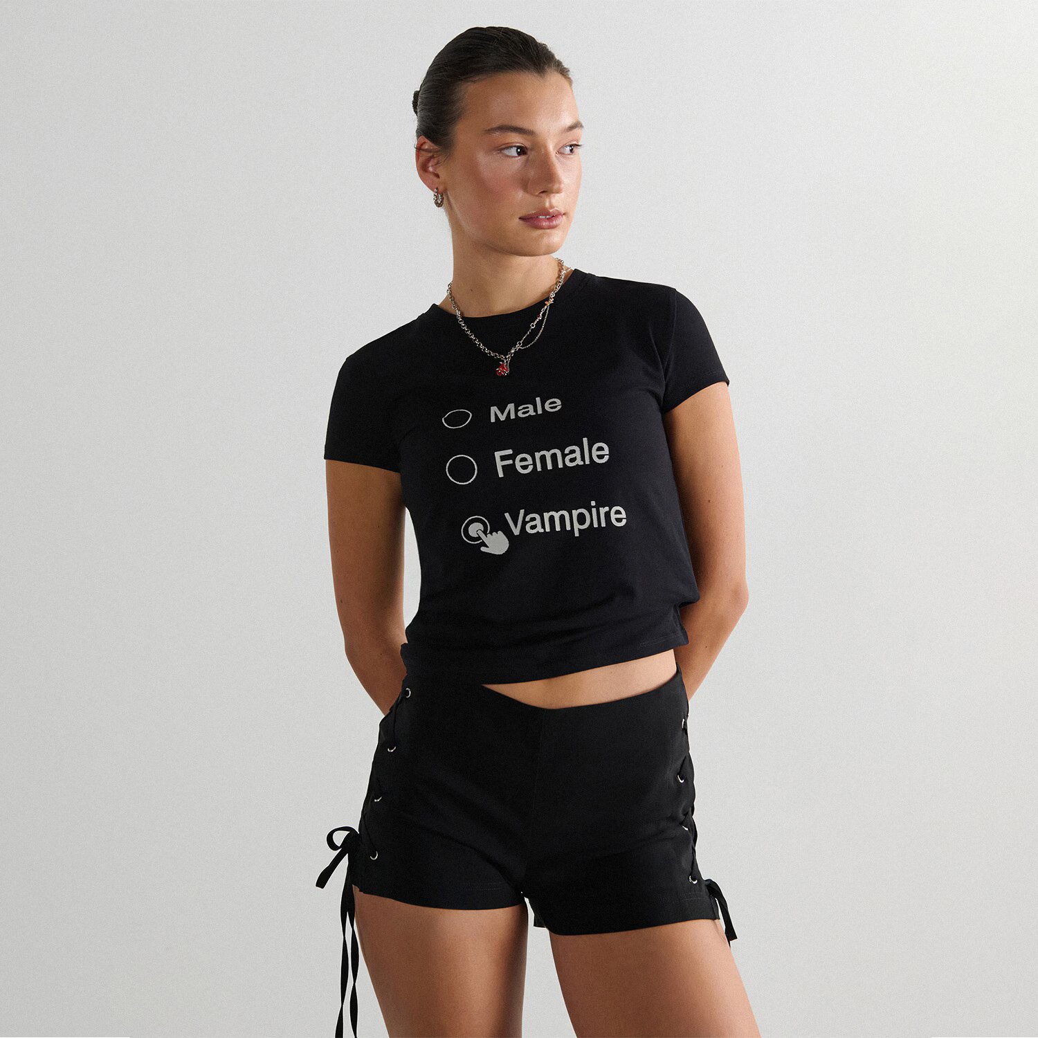 Cropp Tricou negru cu imprimeu - negru