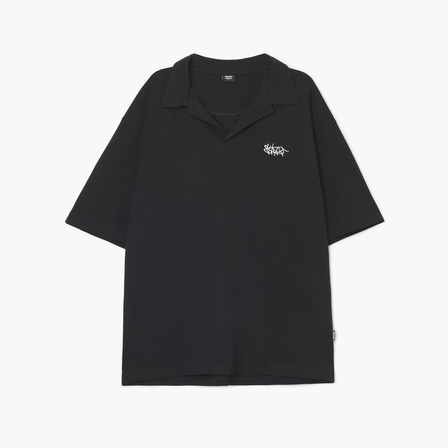 Cropp Tricou polo cu detaliu brodat - negru