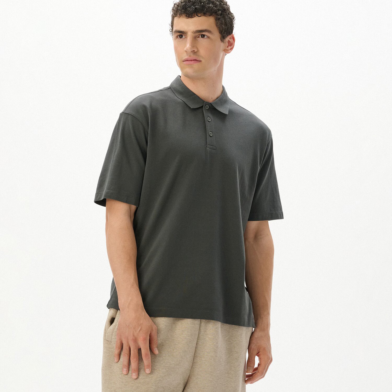 Cropp Tricou polo - gri-închis