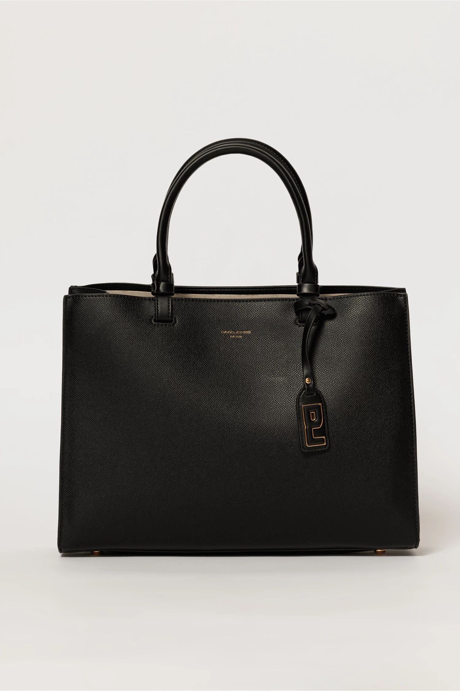  Geanta neagra eleganta cu design structurat
