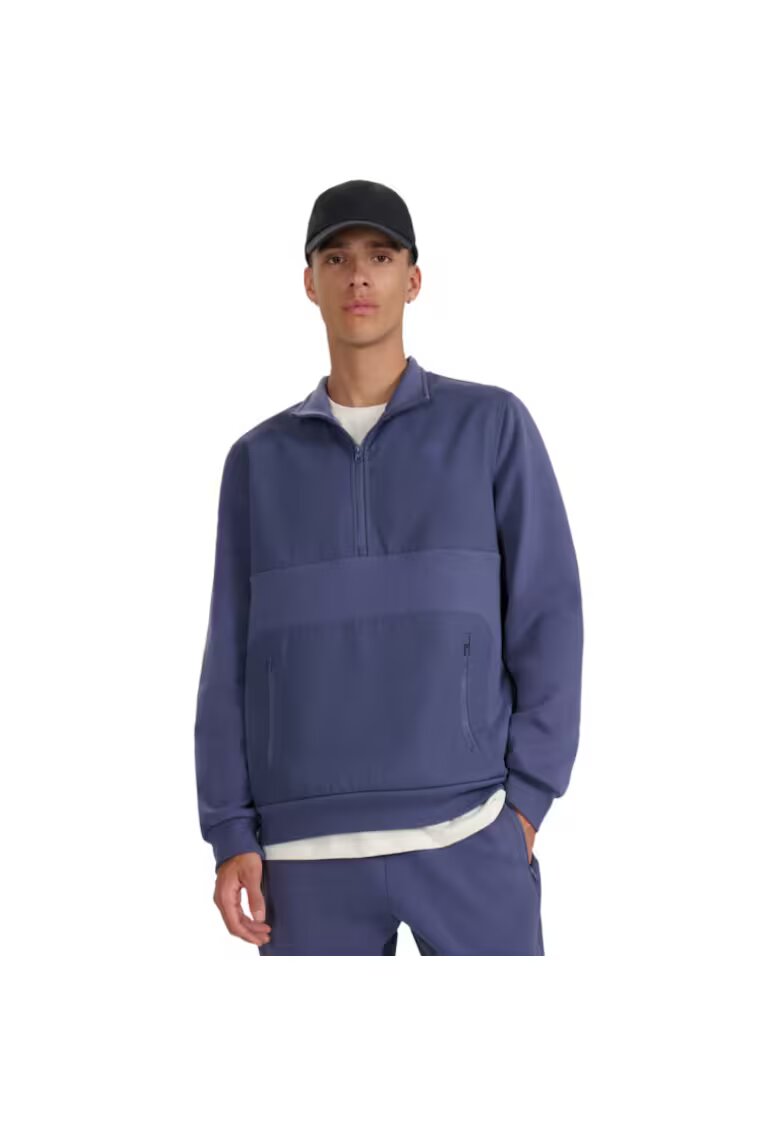 4F Bluza cu fermoar 1/2 - mov - barbati - sport - stil de viata