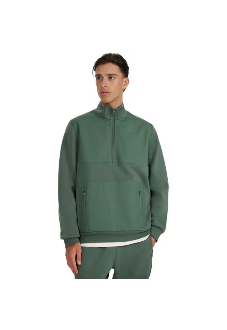 4F Bluza cu fermoar 1/2 - verde - barbati - stil de viata