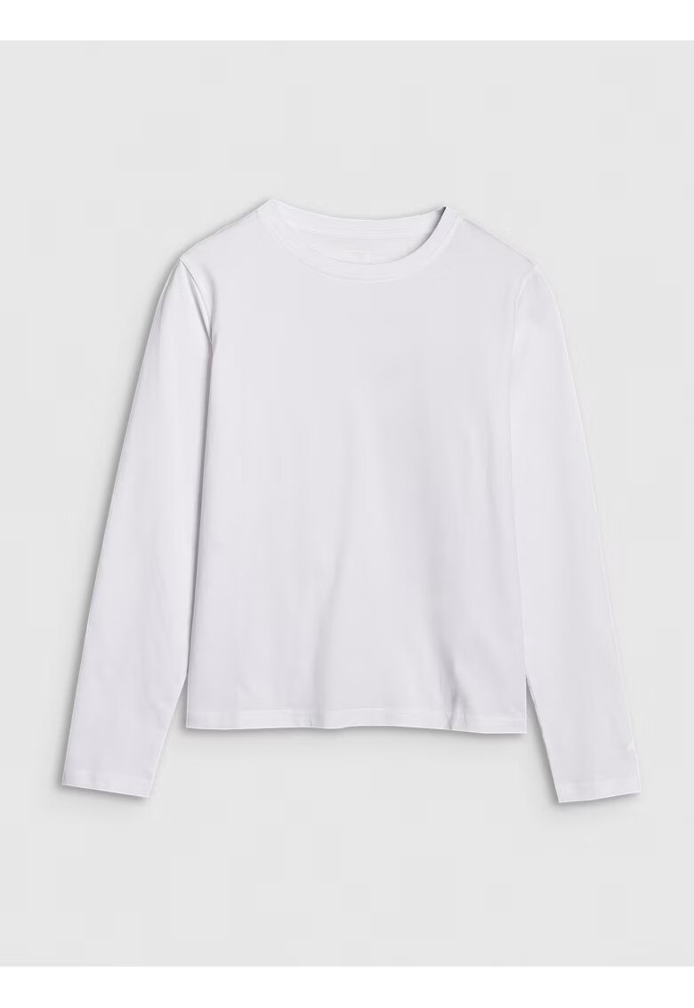 4F Bluza dama - Maneca lunga - Bumbac - Oversize - Alb