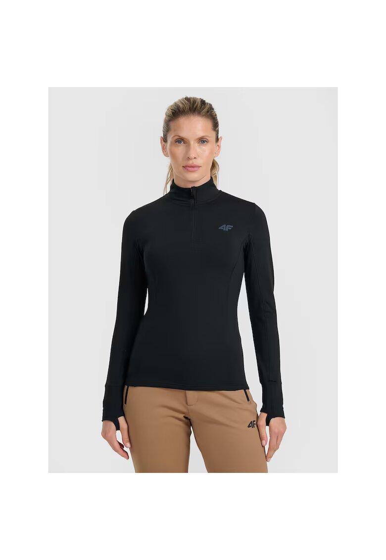 4F Bluza sport dama poliester - negru