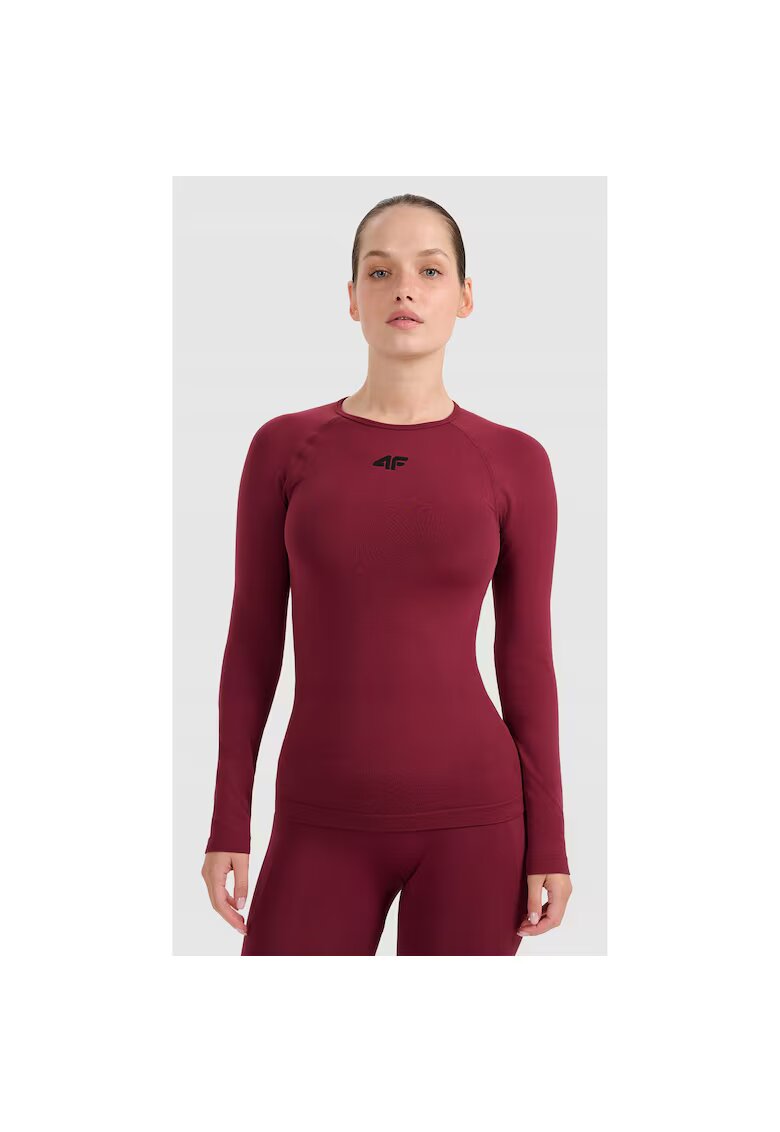 4F Bluza sport dama - termica - unisex - rosu - poliester -