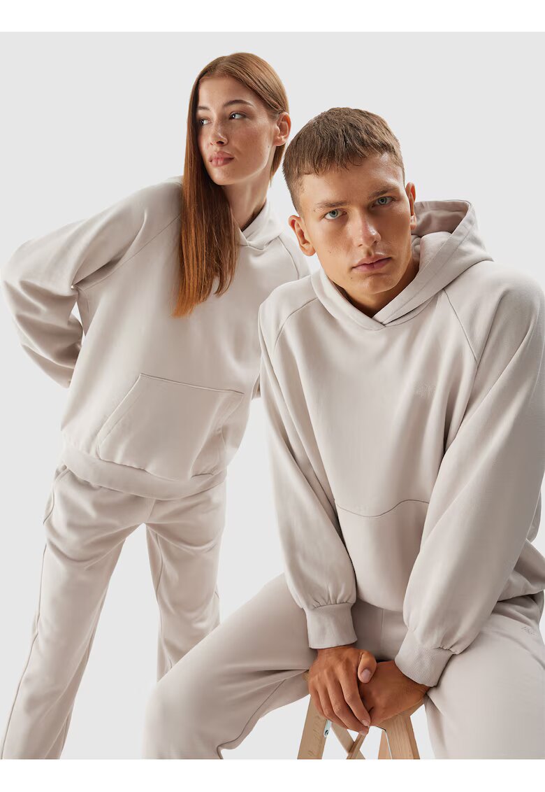 4F Bluza unisex Bumbac - Bej - Bej