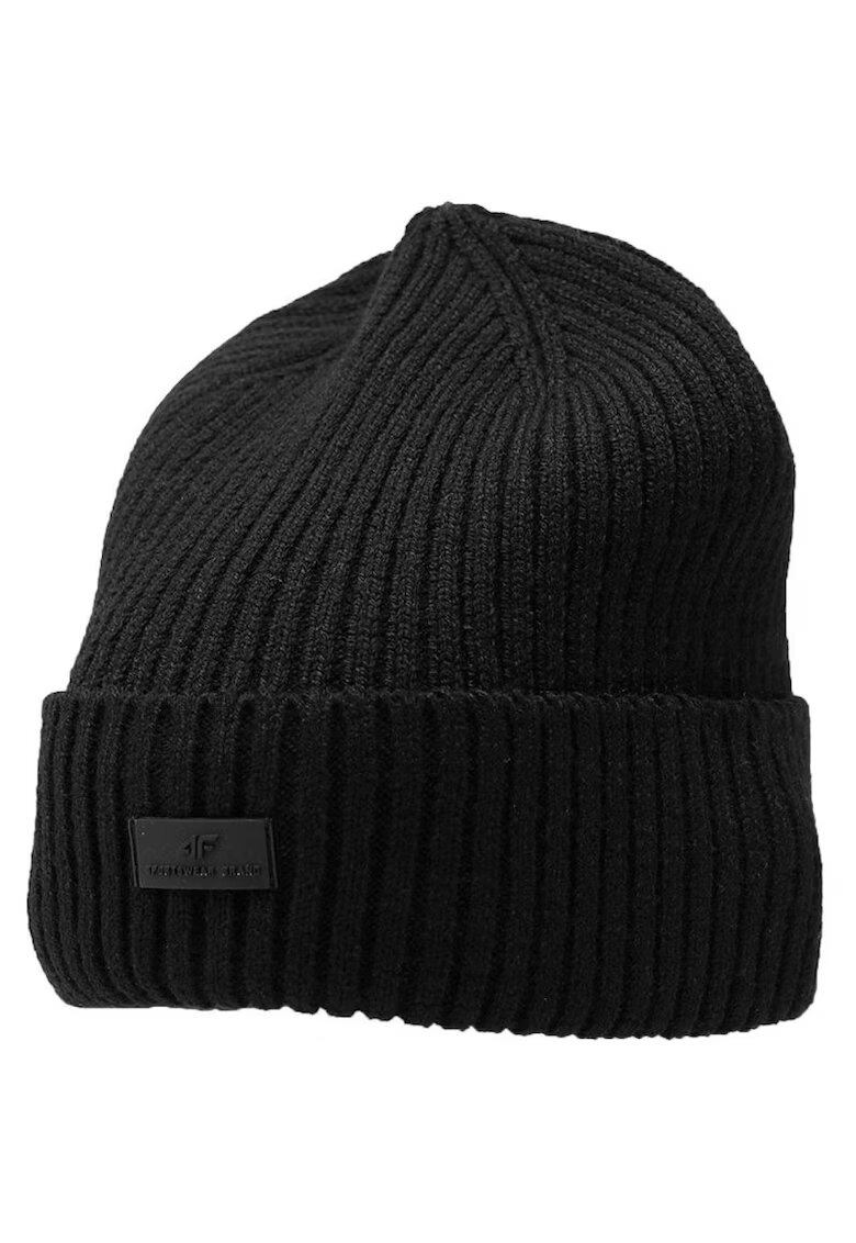 4F Caciula barbateasca M317 - prajinita - negru profund - M/52-56cm