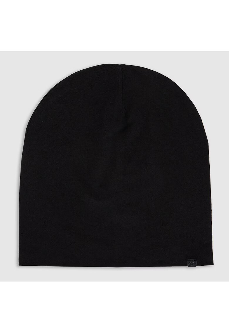 4F Caciula Beanie Unisex Neagra Intensa 95% Bumbac - Sportstyle - Brand