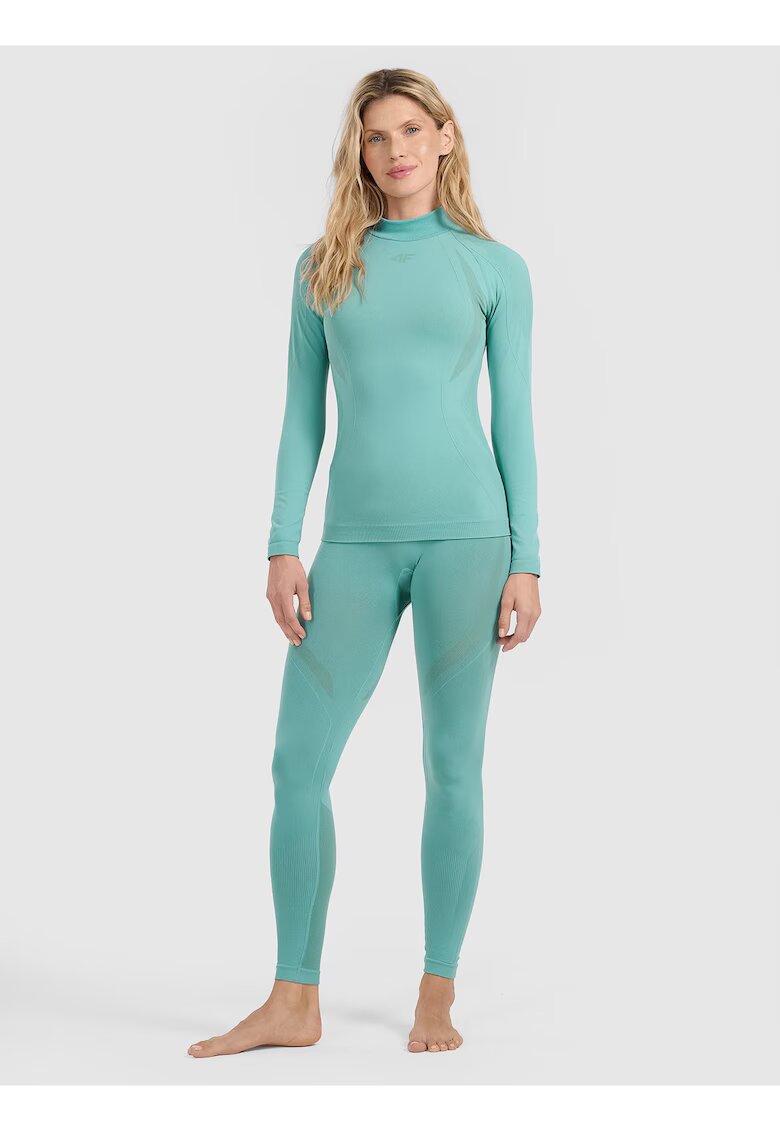4F Colanti termoactivi fara cusaturi - femei - turcoaz - tehnologie Skin - slim