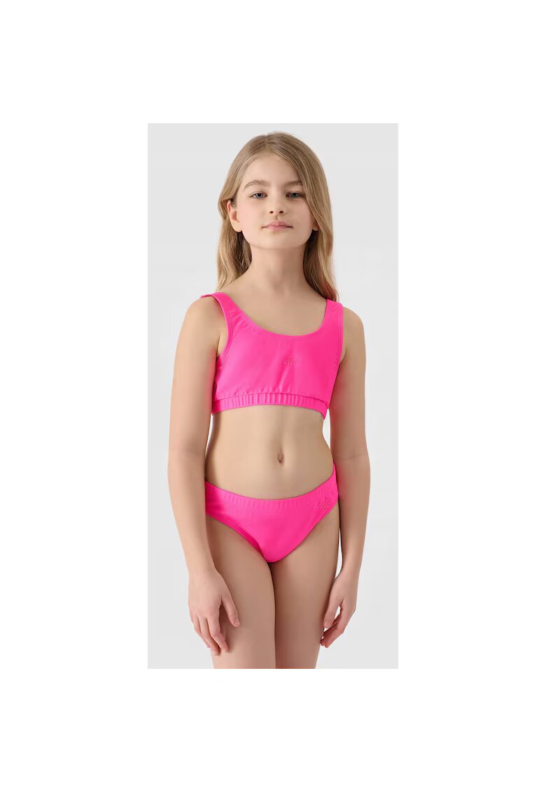 4F Costum de baie pentru fete 2 piese - roz