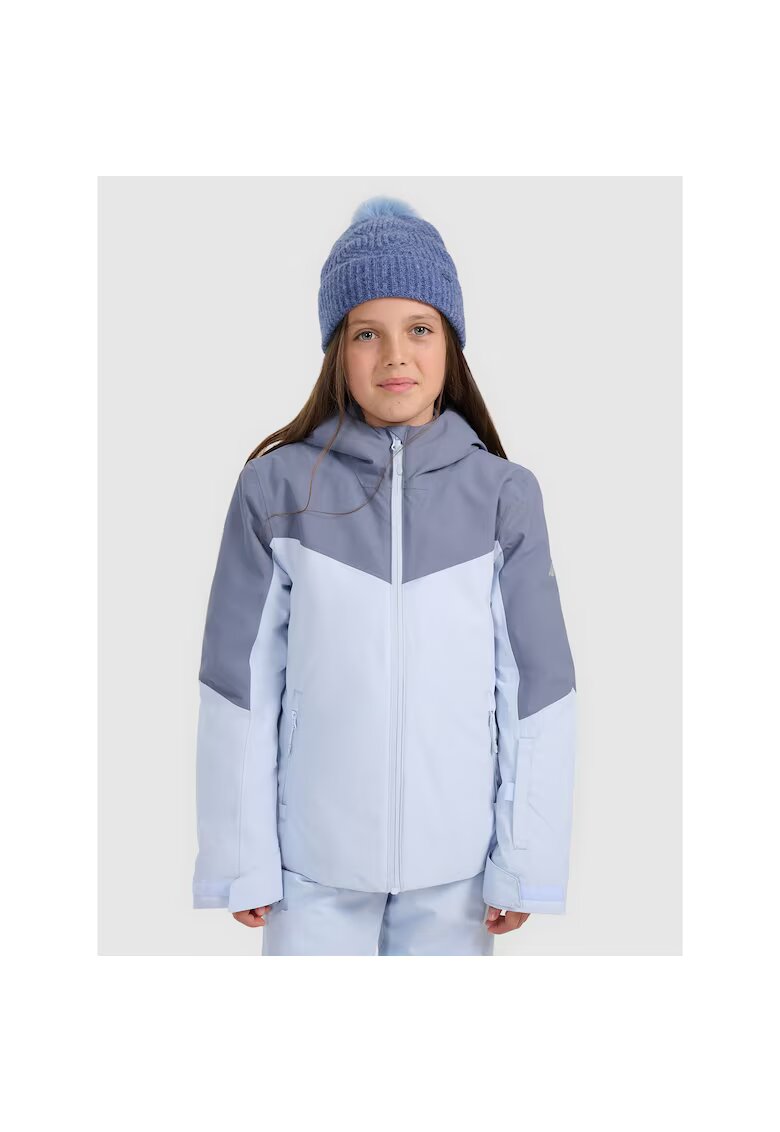 4F Geaca de schi pentru fete - violet - membrana NeoDry 5000 - cu gluga - poliester -