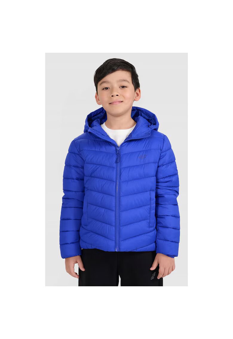 4F Geaca sport baieti - poliester - albastru -