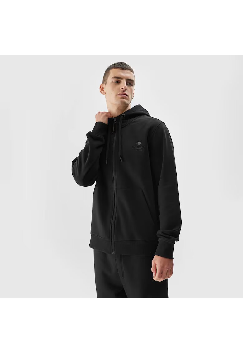 4F Hanorac barbati din bumbac - Negru