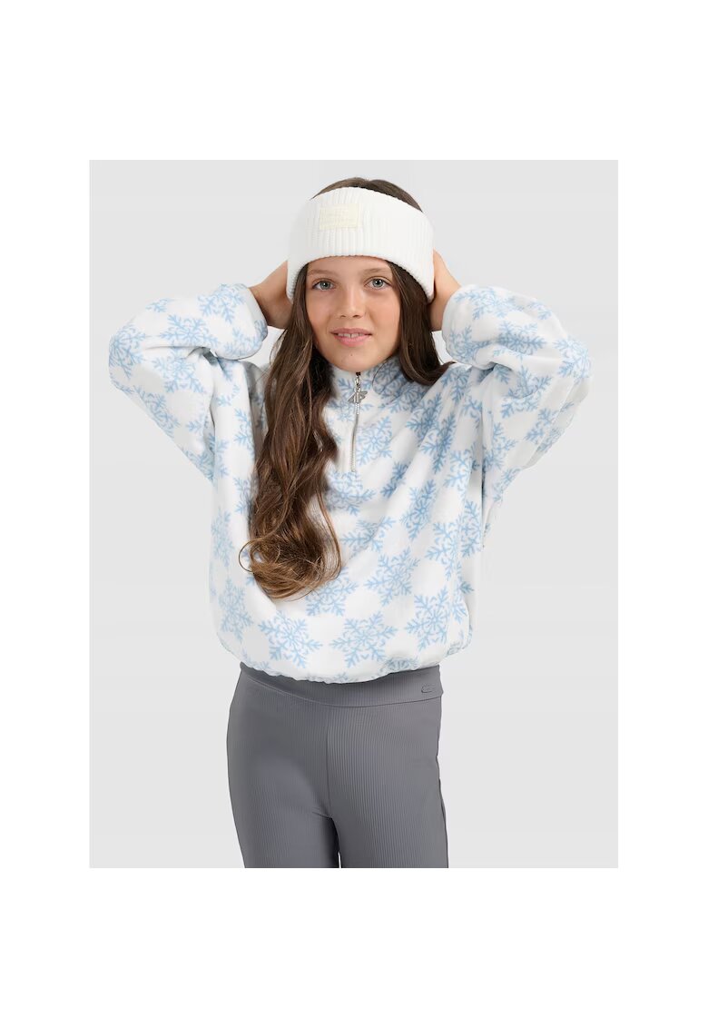 4F Hanorac polar oversize multicolor - croiala scurta - tehnologie Warm -