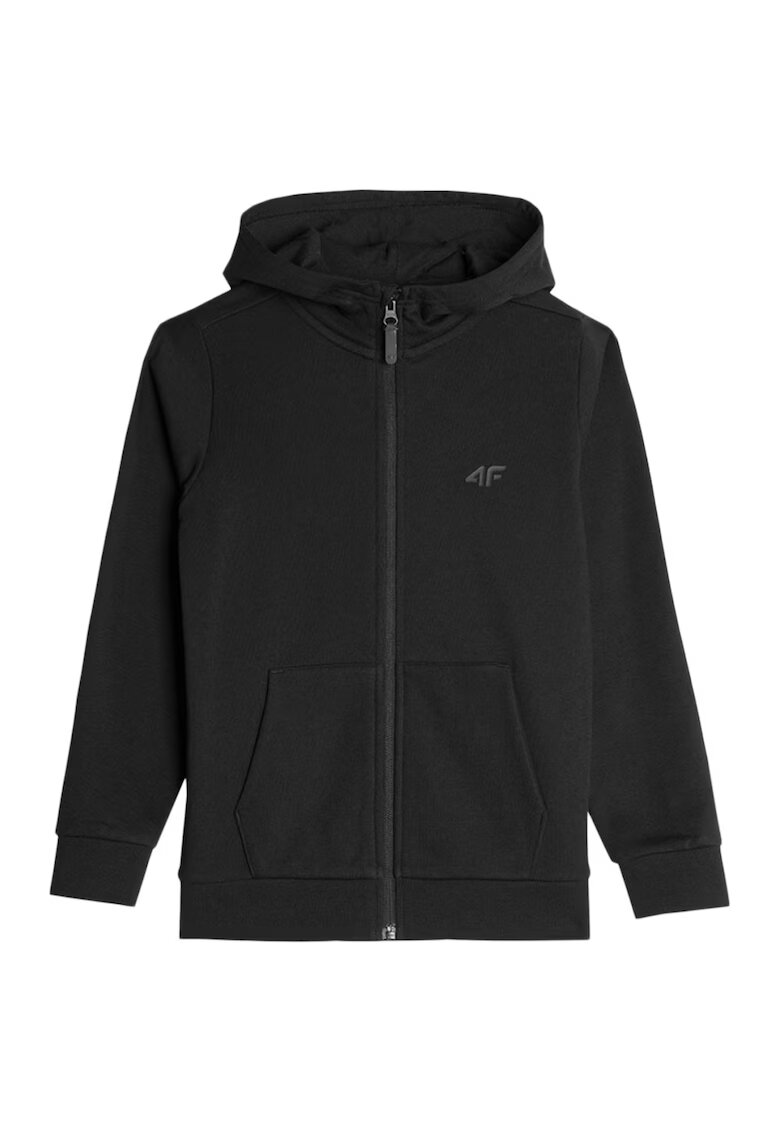 4F Hanorac sport copii croiala regulata - interior periat - gluga confortabila - bumbac-poliester - pentru baieti