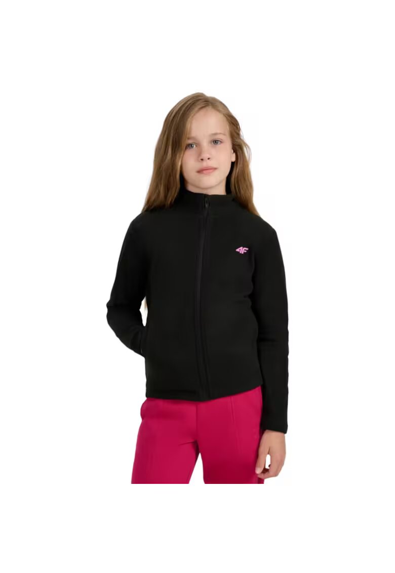 4F Hanorac sport fete jwaw25tflef346 - Negru