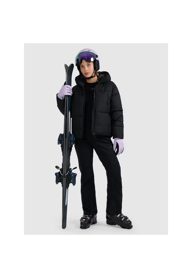 4F Pantaloni de schi dama softshell - membrana 10000 - negru - poliester -