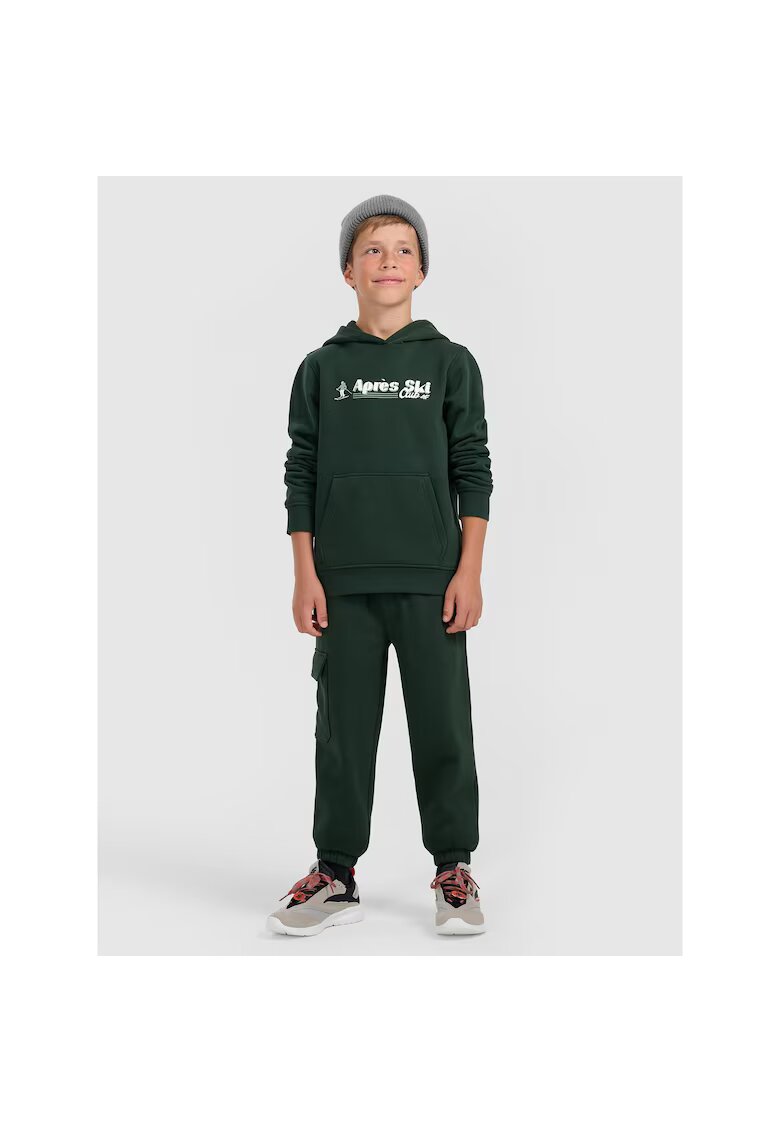 4F Pantaloni sport baieti - bumbac - verde