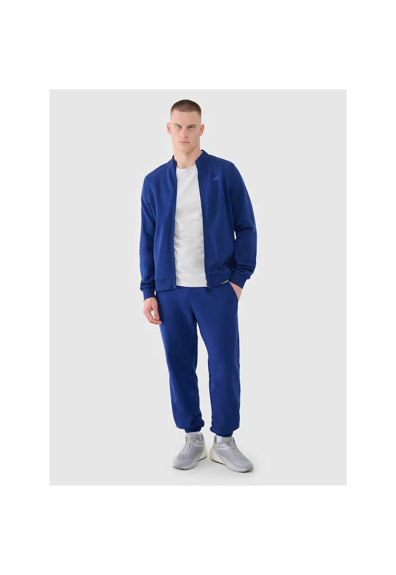 4F Pantaloni sport barbati - albastru bleumarin - material respirabil