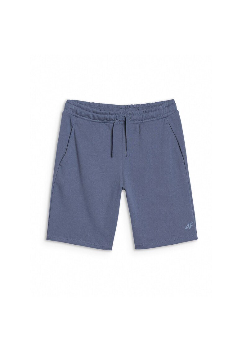 4F Pantaloni sport barbati - scurti - bleumarin - bumbac si poliester - talie ajustabila
