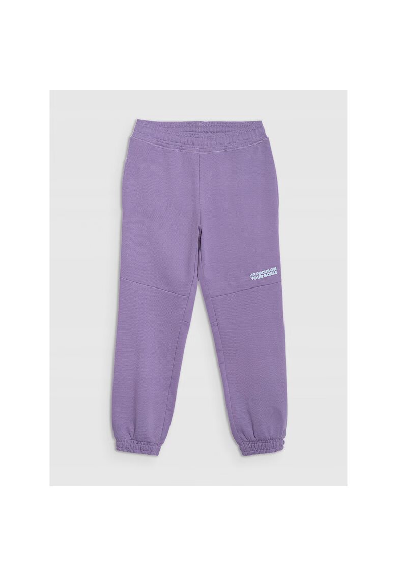 4F Pantaloni sport copii - jogger - bumbac - violet