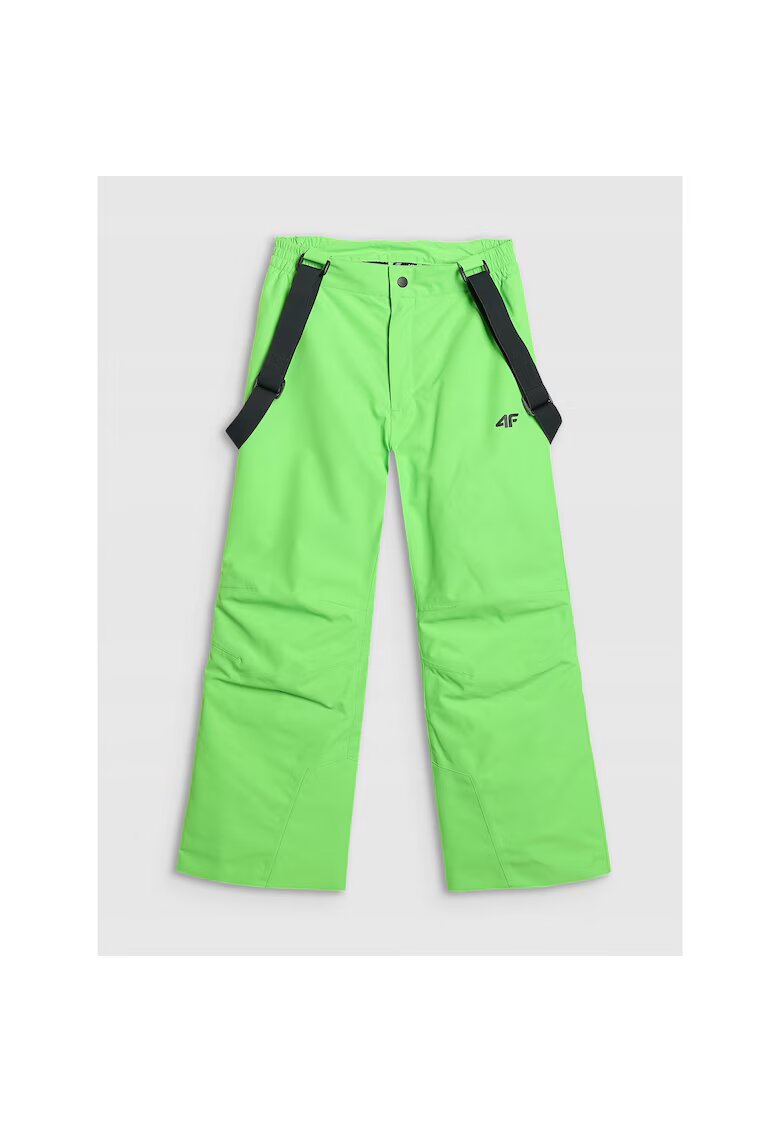 4F Pantaloni sport copii - schi - verde - poliester