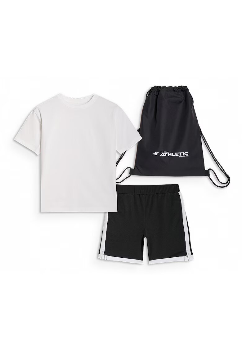 4F Set Sport Educatie Fizica Copii Unisex Negru Junior - Alb/Negru