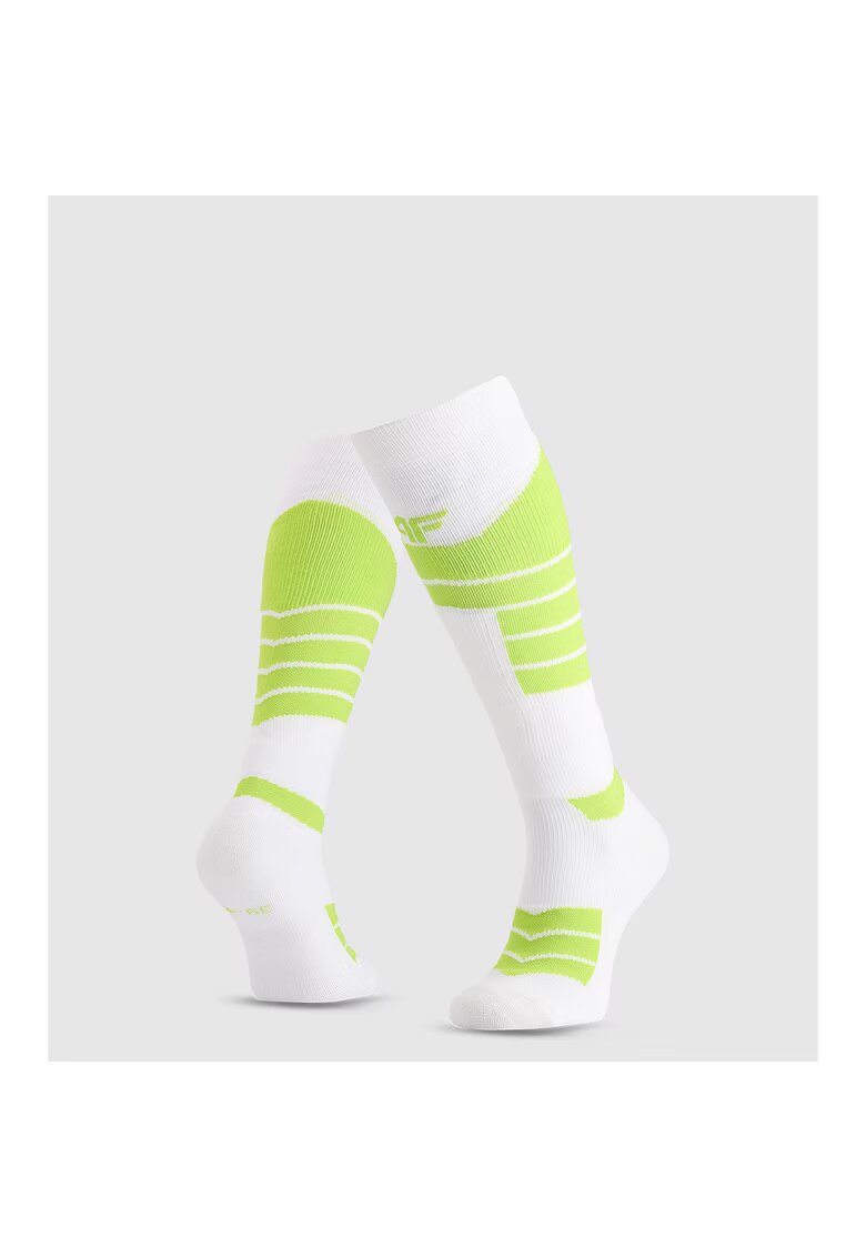 4F Sosete sport barbati pentru schi - verde - 39-42 - tehnologie Warm