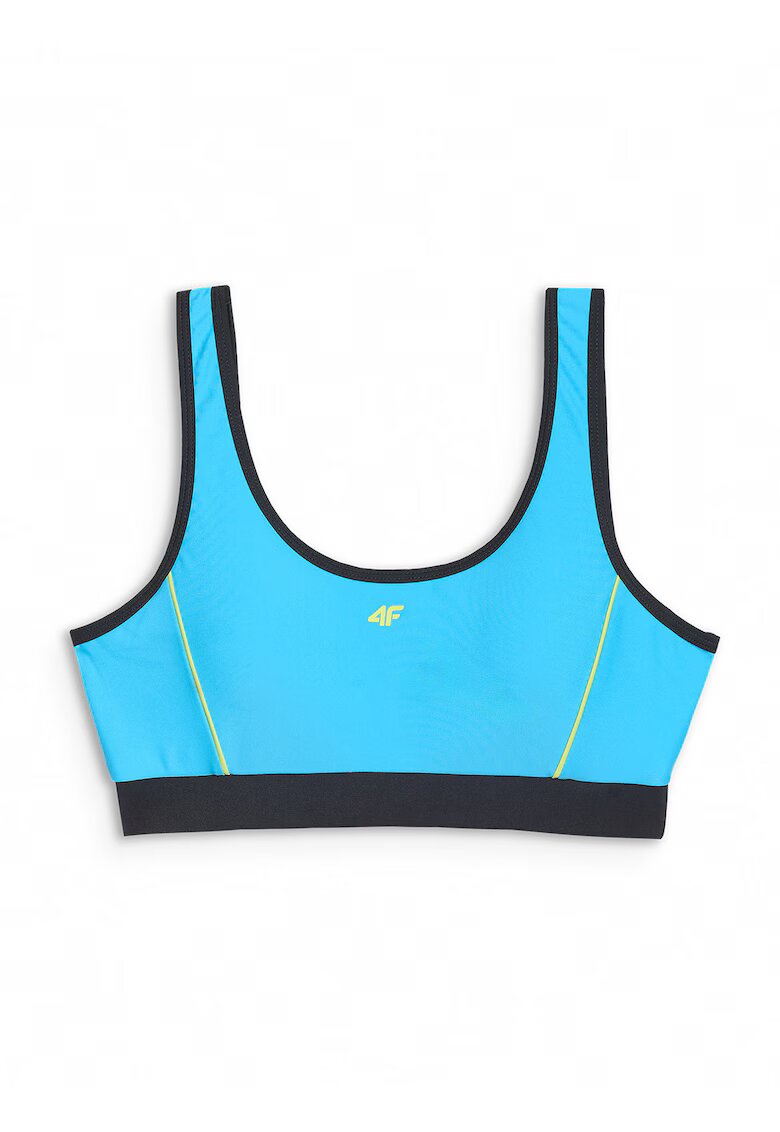 4F Top de bikini albastru - material sintetic - cupe detasabile - pentru femei