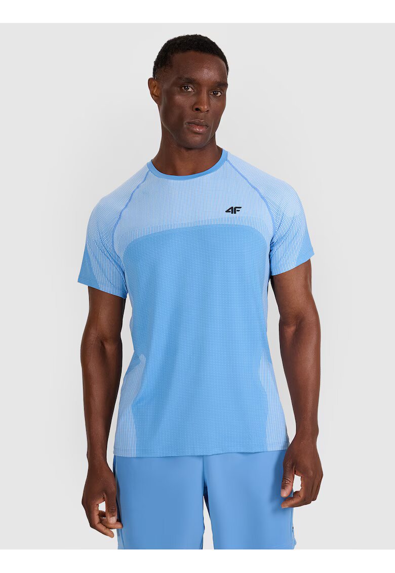 4F Tricou antrenament albastru - poliester - Albastru