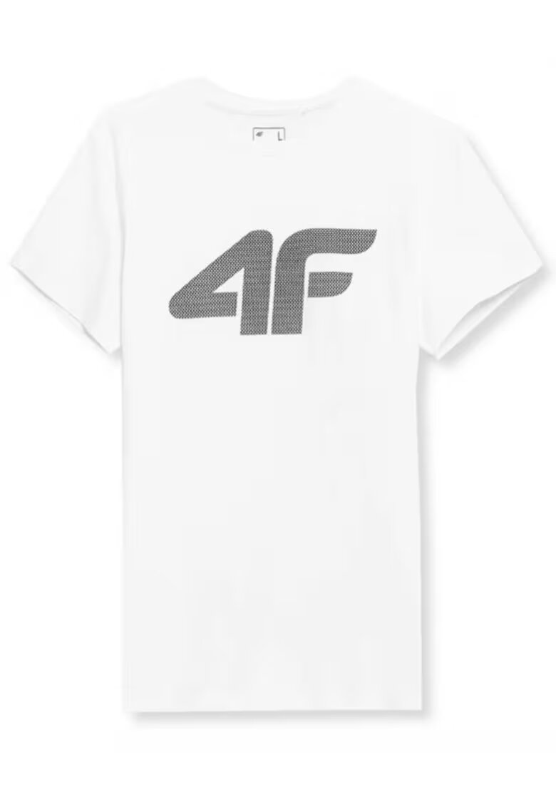 4F Tricou cu logo din bumbac -