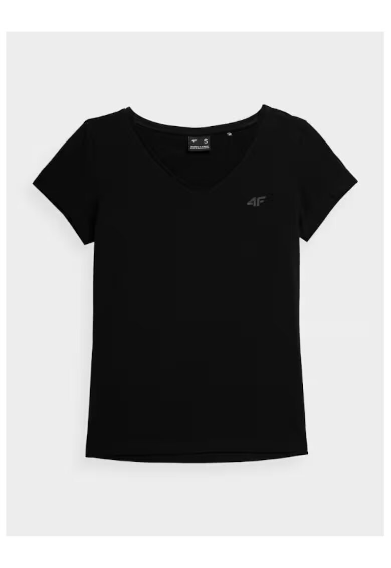 4F Tricou dama - 302880409 - Bumbac - Negru - Negru