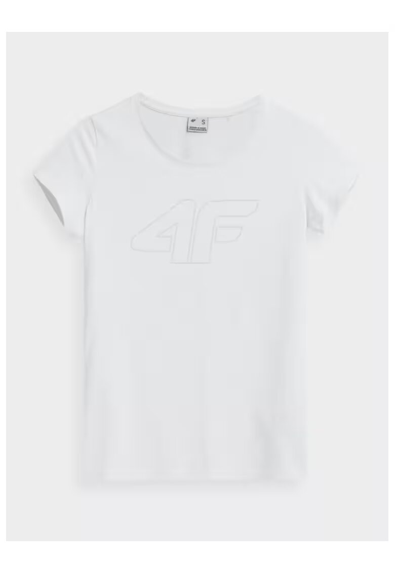 4F Tricou dama - 302882250 - Bumbac - Alb