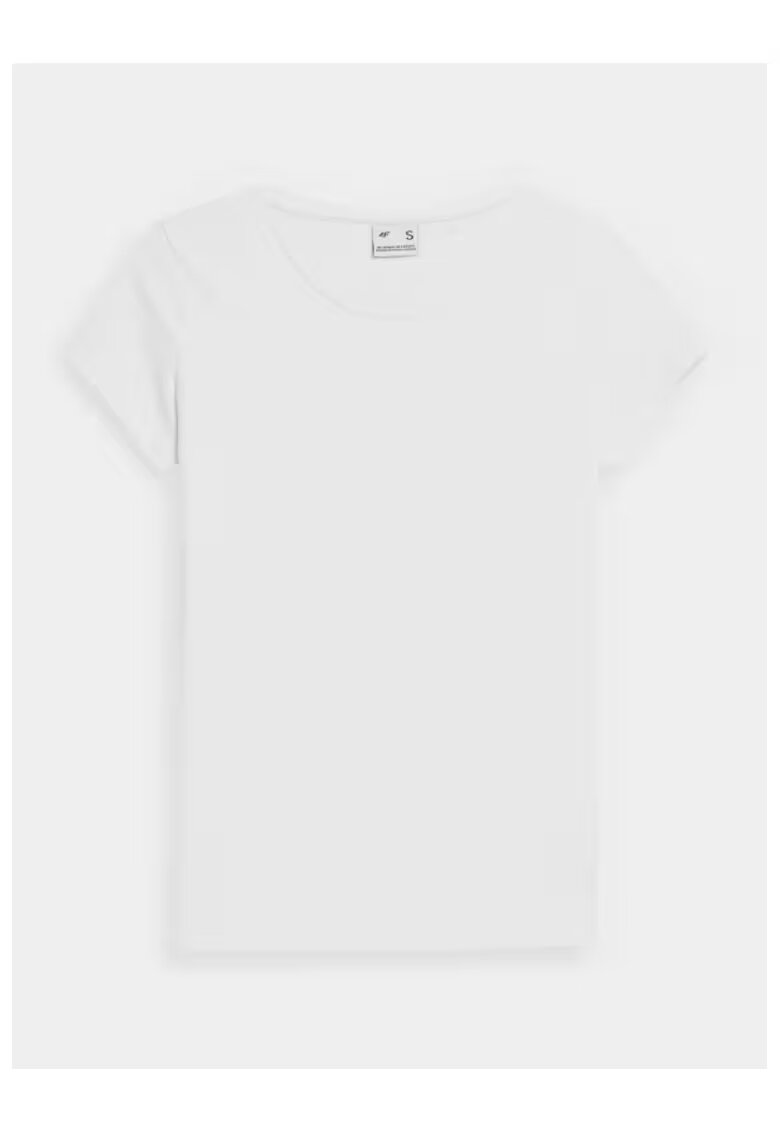 4F Tricou dama - 302882441 - Bumbac - Alb