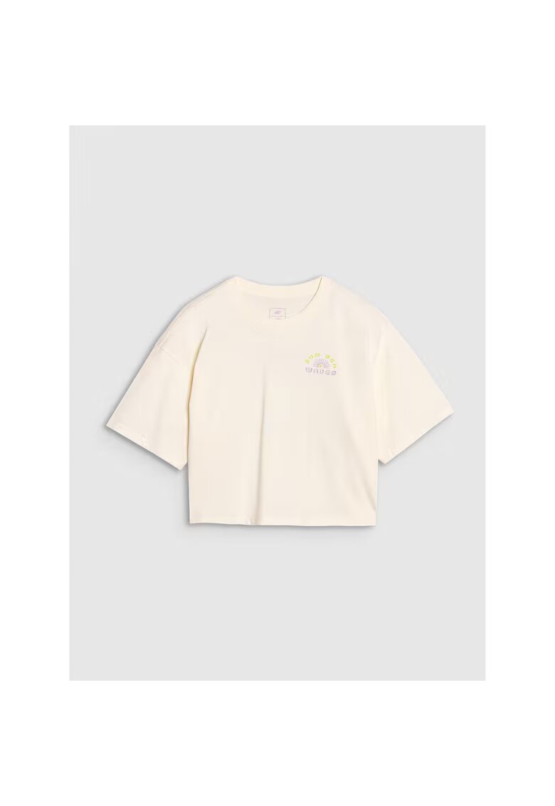 4F Tricou fete JWSS25TTSHF1868-11S - - Bumbac - Alb