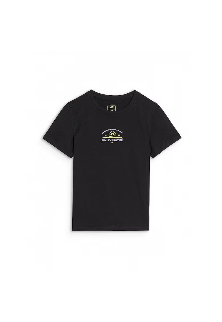 4F Tricou fete JWSS25TTSHF1871-20S - - Bumbac - Negru