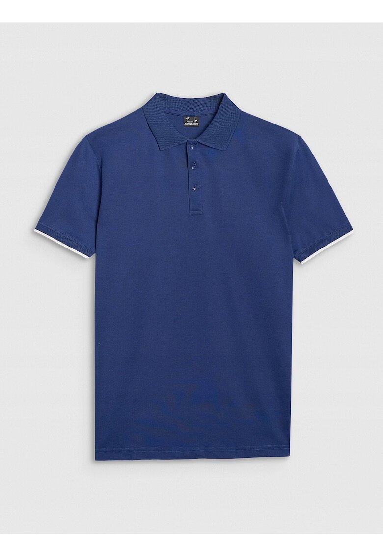 4F Tricou polo barbati - bleumarin - bumbac